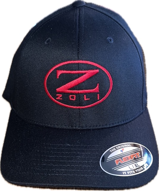Zoli Embroidered Flexfit Hat (Black/red)